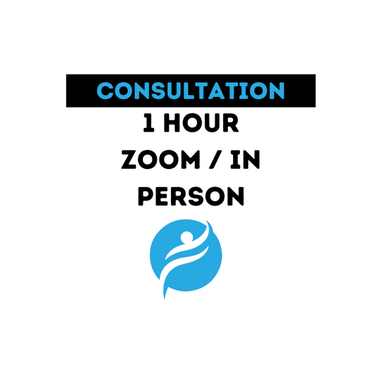 Graphic for a 1-hour consultation service, offering expert guidance for specialized care facilities. The image includes a prominent title stating 'CONSULTATION 1 HOUR / ZOOM / IN PERSON' with a logo symbolizing care below it. The design suggests a professional service tailored for Adult Residential Facilities, Group Homes, Elderly Care, and Short-Term Residential Therapeutic Programs, focusing on licensing and program design.