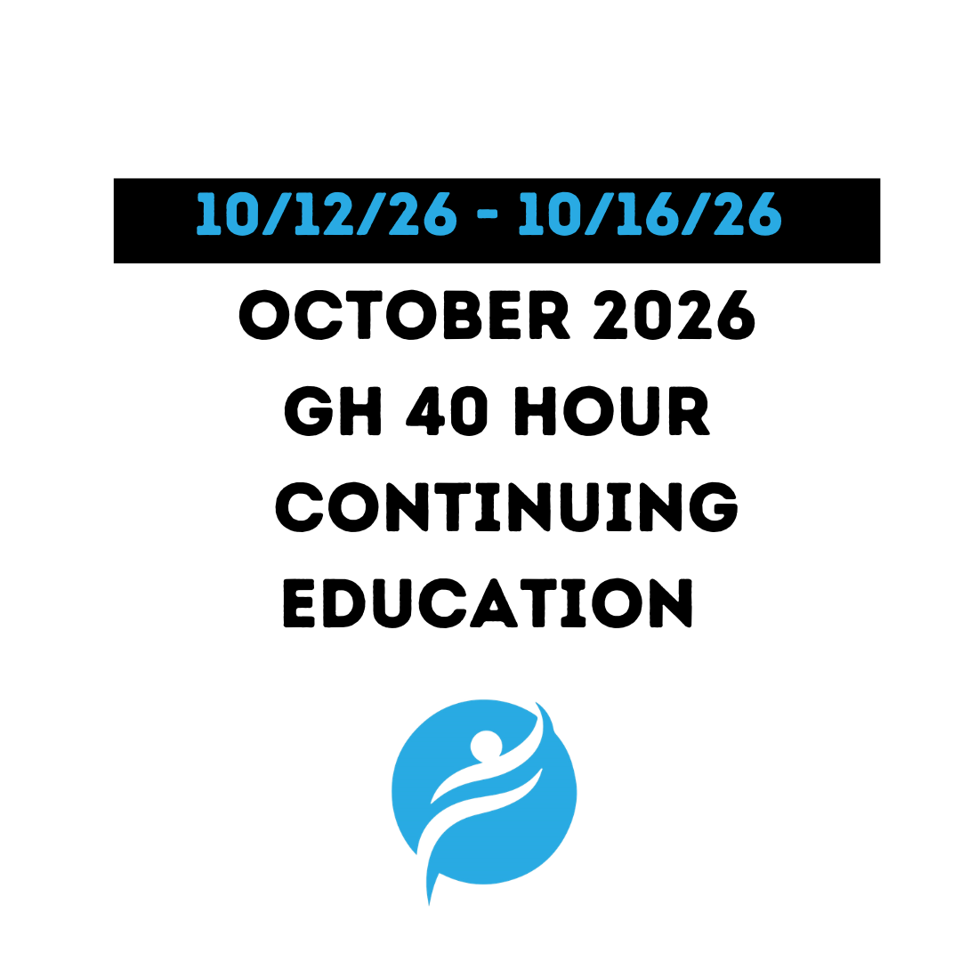 Group Home 40 Hour Initial Certification 10/12/26 - 10/16/26 (Zoom Video)