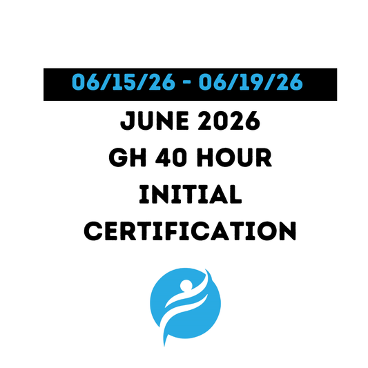 Group Home 40 Hour Initial Certification 06/15/26 - 06/19/26 (Zoom Video)