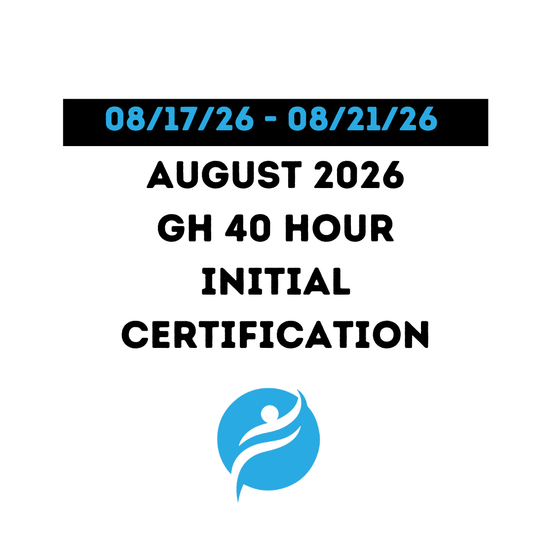 Group Home 40 Hour Initial Certification 08/17/26 - 08/21/26 (Zoom Video)