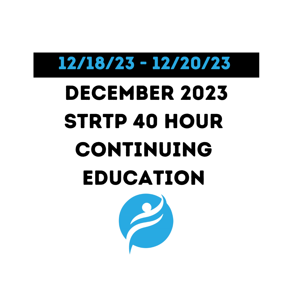 December 2023 | 40 Hour Recertification | 20 Hours (Zoom Video) |20 Hours (Online) - STRTP