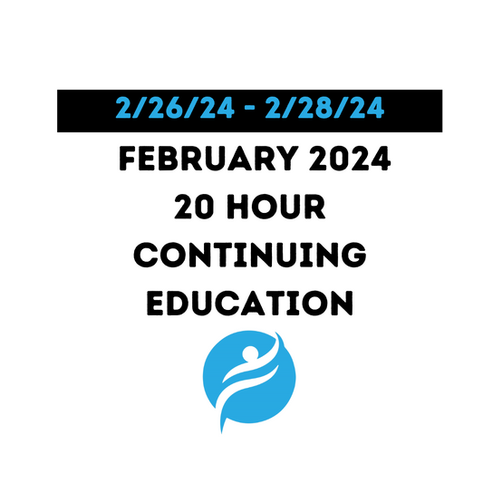 January 2024 | 40 Hour Recertification | 24 Hours (Zoom Video) |16 Hours (Online) - ARF