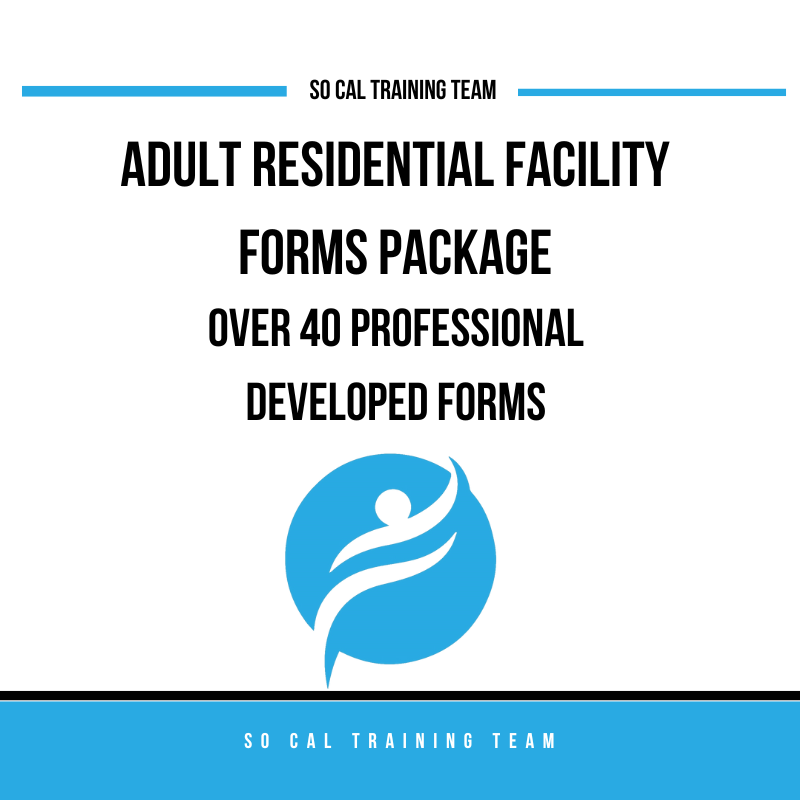Adult Residential Facility (Starter Facility Forms Package)