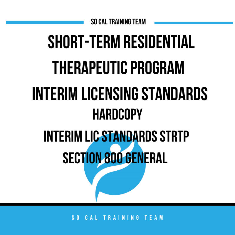 Strtp Progress Notes Short-Term Residential Therapeutic Program (Hardcopy Regulations STRTP ...
