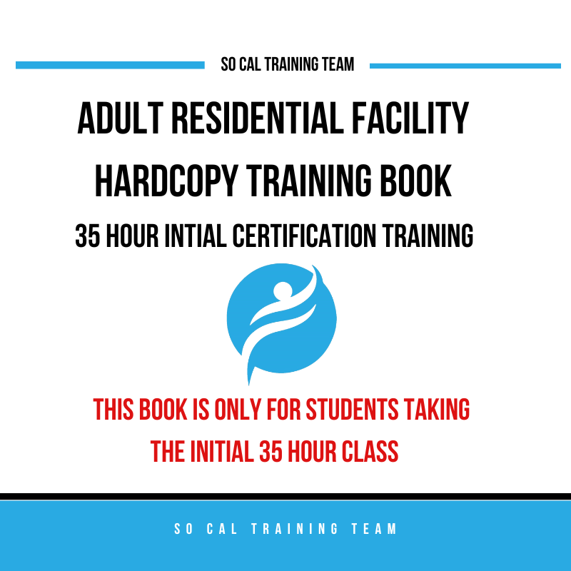 ARF Initial 35 Hour Training Book (Hardcopy) – So Cal Training Team