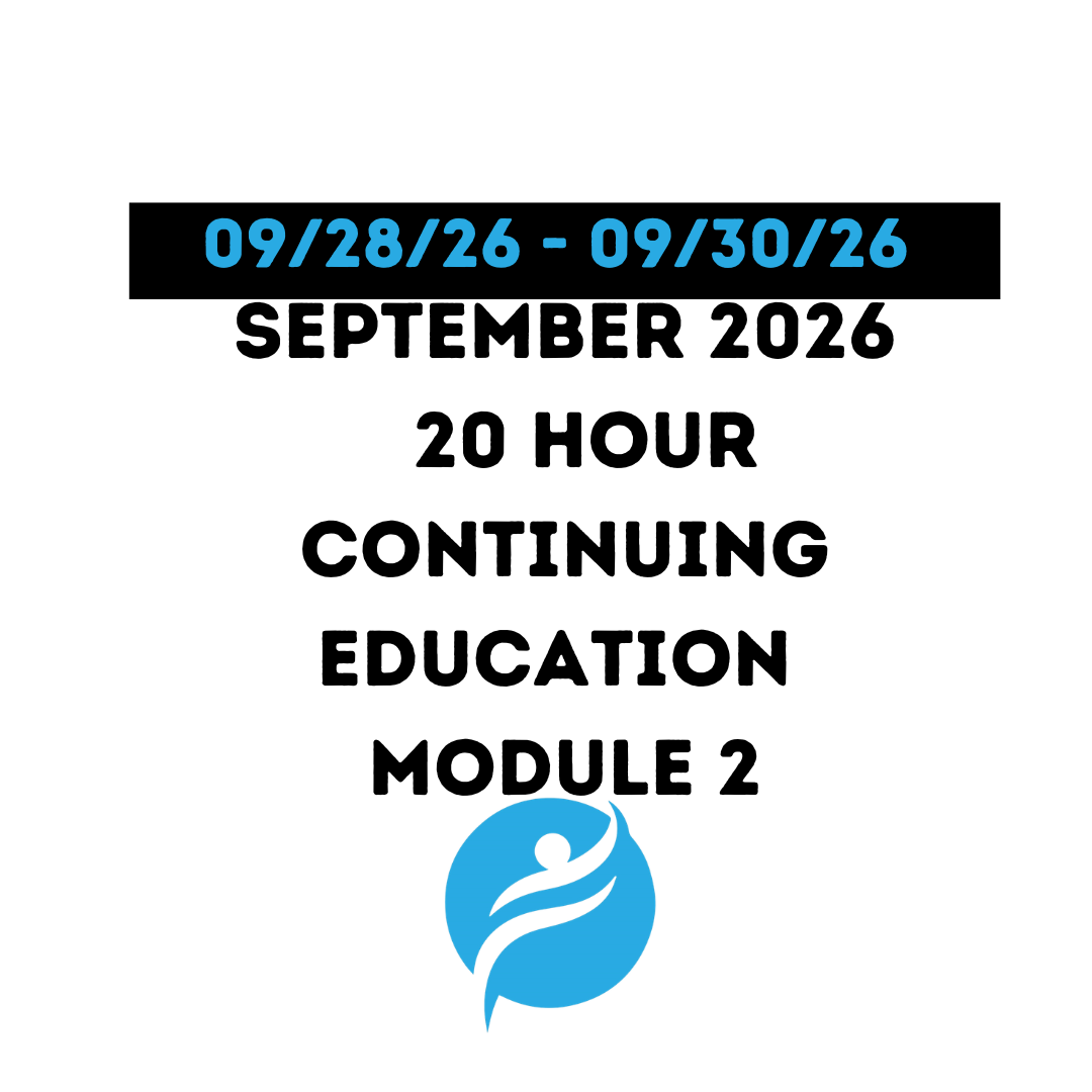 September 2026 | 20 Hour Recertification | 20 Hours (Zoom Video) | Module 2