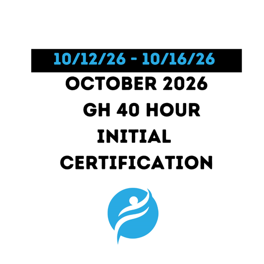 Group Home 40 Hour Initial Certification 10/12/26 - 10/16/26 (Zoom Video)