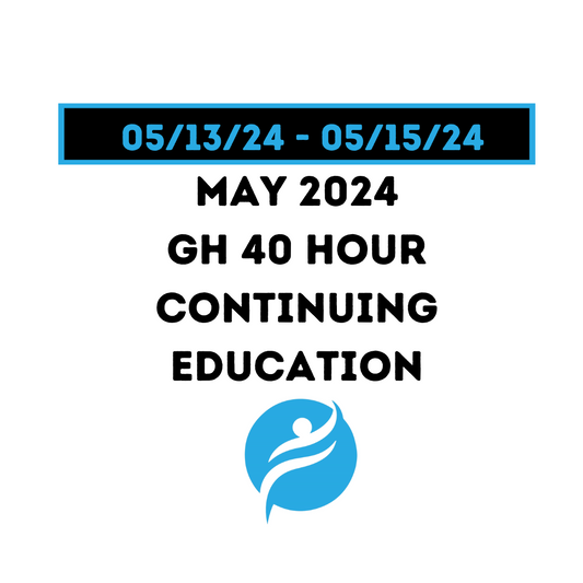 May 2024 | 40 Hour Recertification | 20 Hours (Zoom Video) |20 Hours (Online) - GH