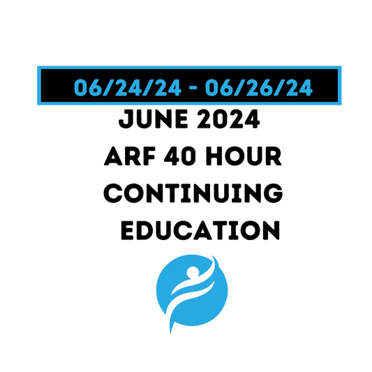 ARF 2024 | 40 Hour Recertification | 24 Hours (Zoom Video) |16 Hours (Online) - ARF